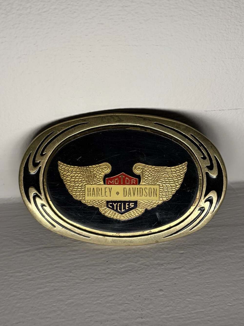 Harley-Davidson Vintage 1983 NAP Inc. Solid Brass Belt Buckle